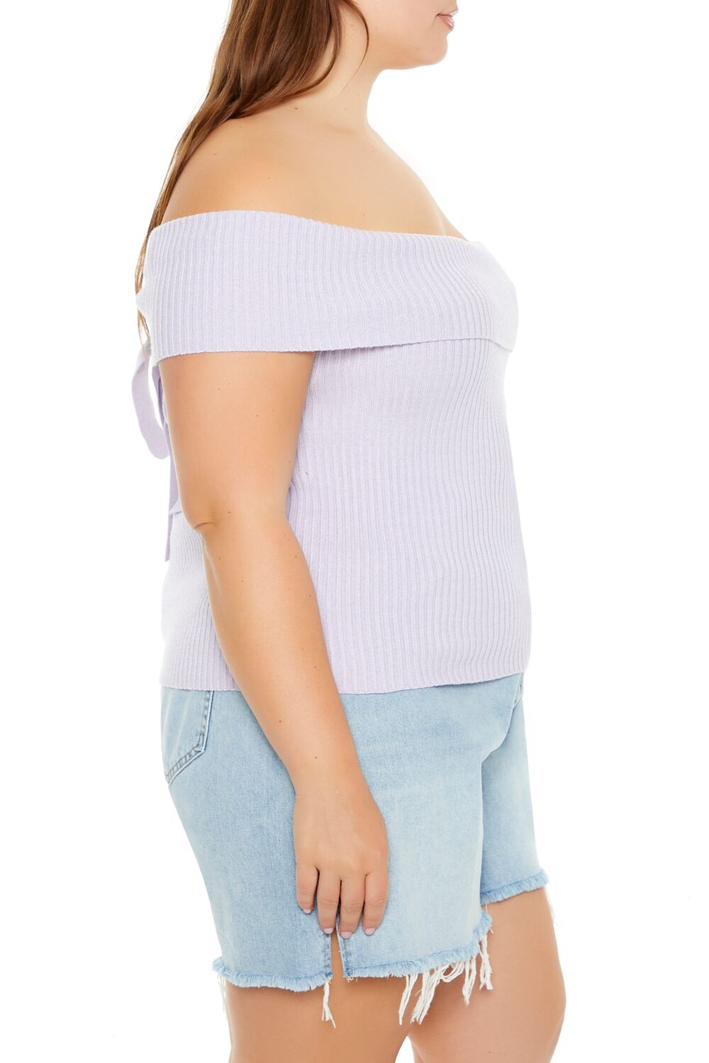Plus Size Tie-Back Sweater-Knit Top - Forever 21