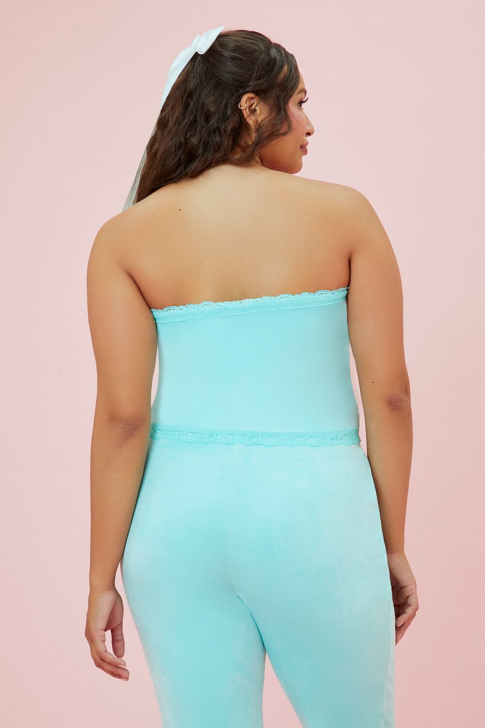 Plus Size Hello Kitty Velour Tube Top - Forever 21