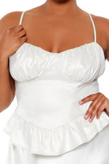 Plus Size Glitter V-Hem Bustier Cami - Forever 21