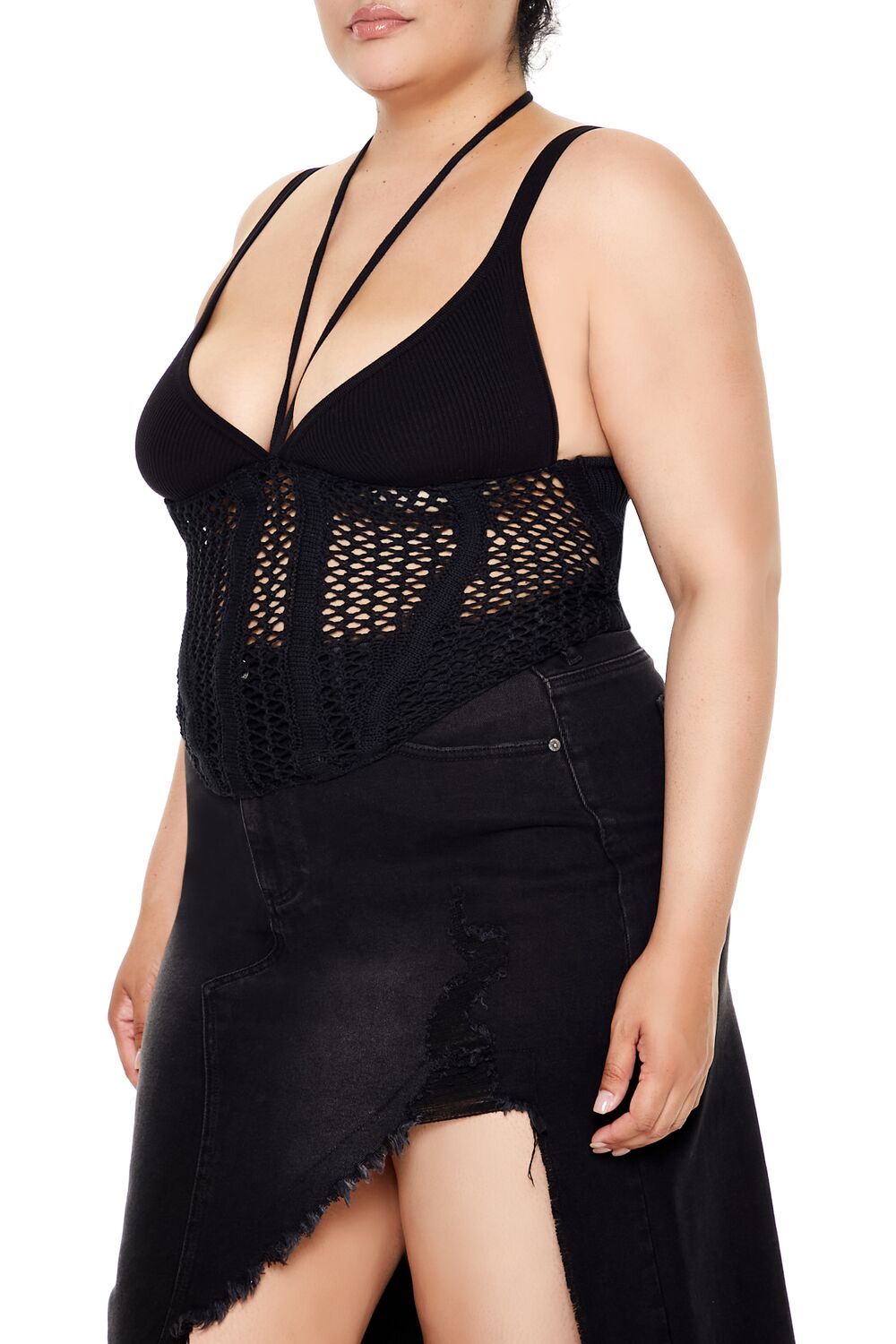 Plus Size Sweater-Knit Strappy Cami - Forever 21