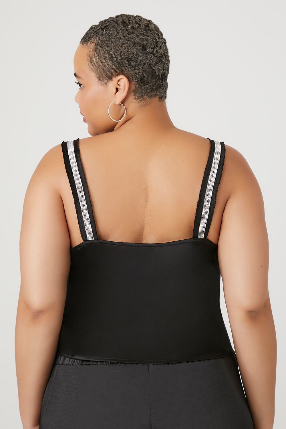 Plus Size Rhinestone-Trim Cami - Forever 21