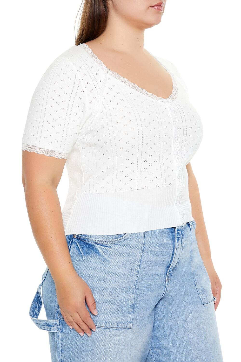 Plus Size Sweater-Knit Crop Top - Forever 21