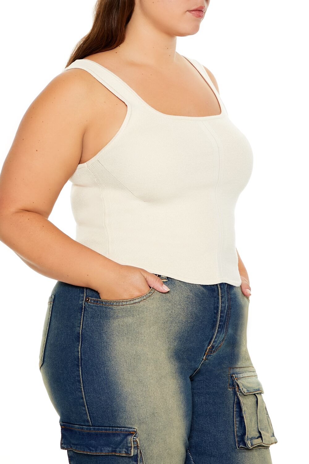 Plus Size Sweater-Knit Tank Top - Forever 21