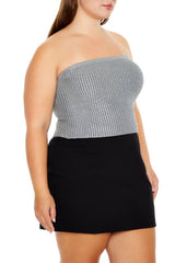 Plus Size Metallic Tube Top - Forever 21
