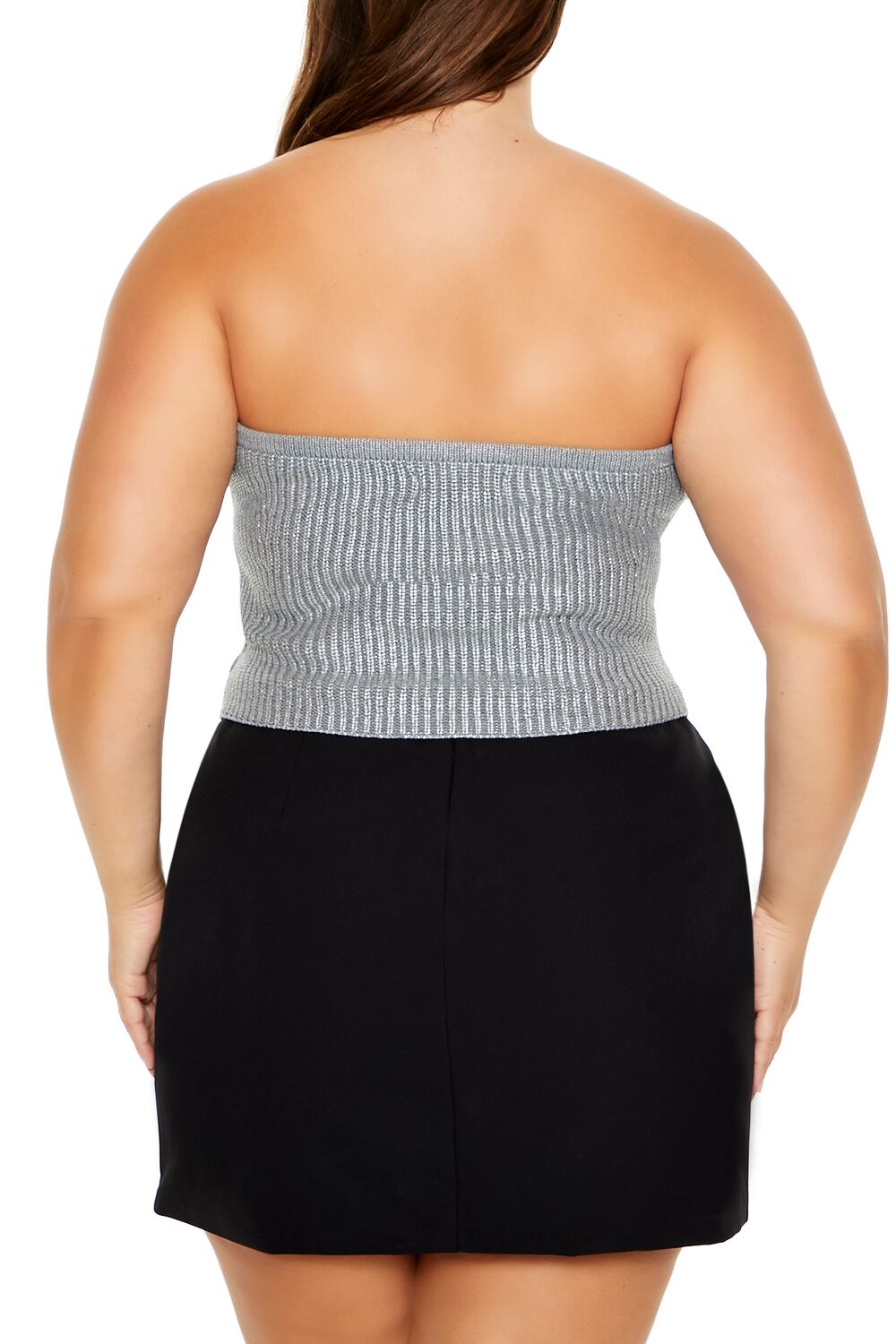 Plus Size Metallic Tube Top - Forever 21