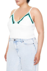 Plus Size Embroidered Sweater-Knit Cami - Forever 21