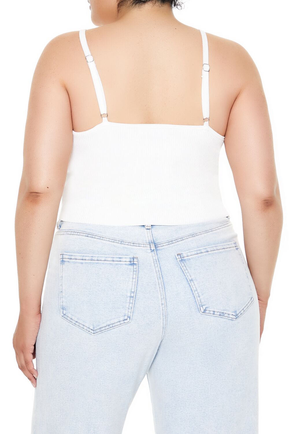 Plus Size Embroidered Sweater-Knit Cami - Forever 21