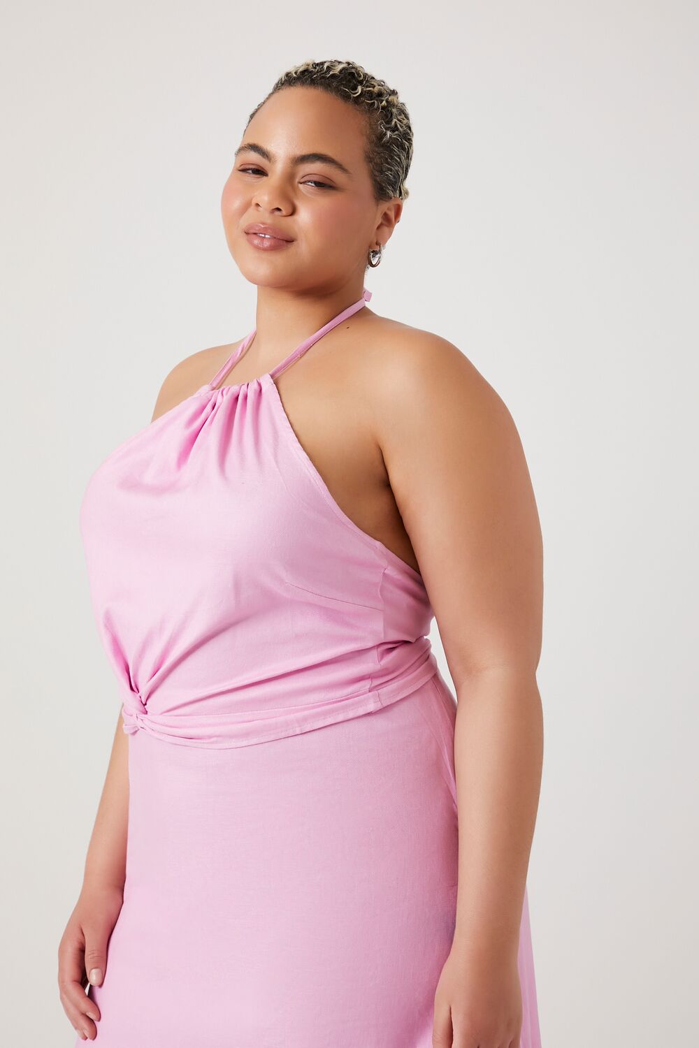 Plus Size Knotted Halter Top - Forever 21