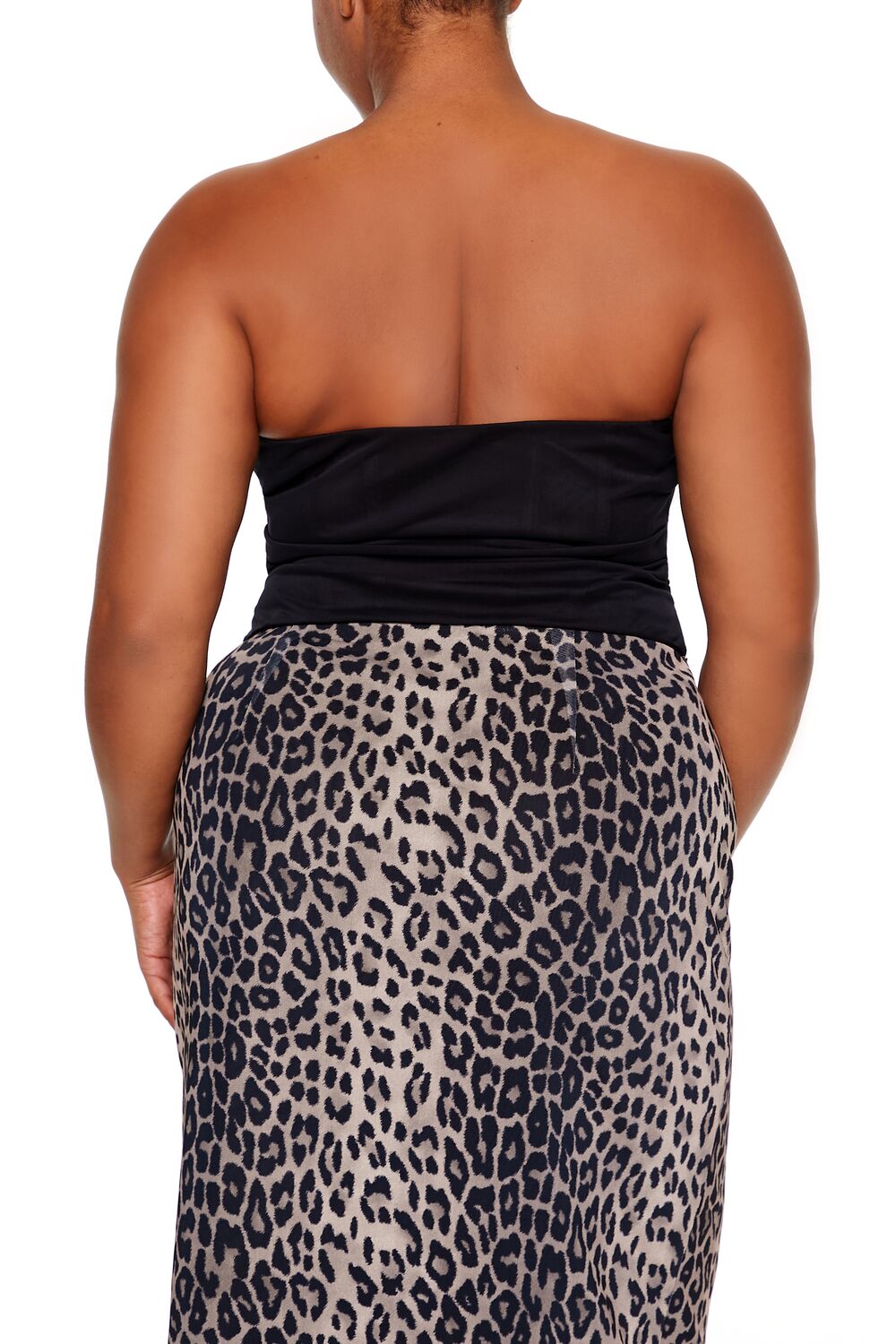 Plus Size Ruched Mesh Tube Top - Forever 21