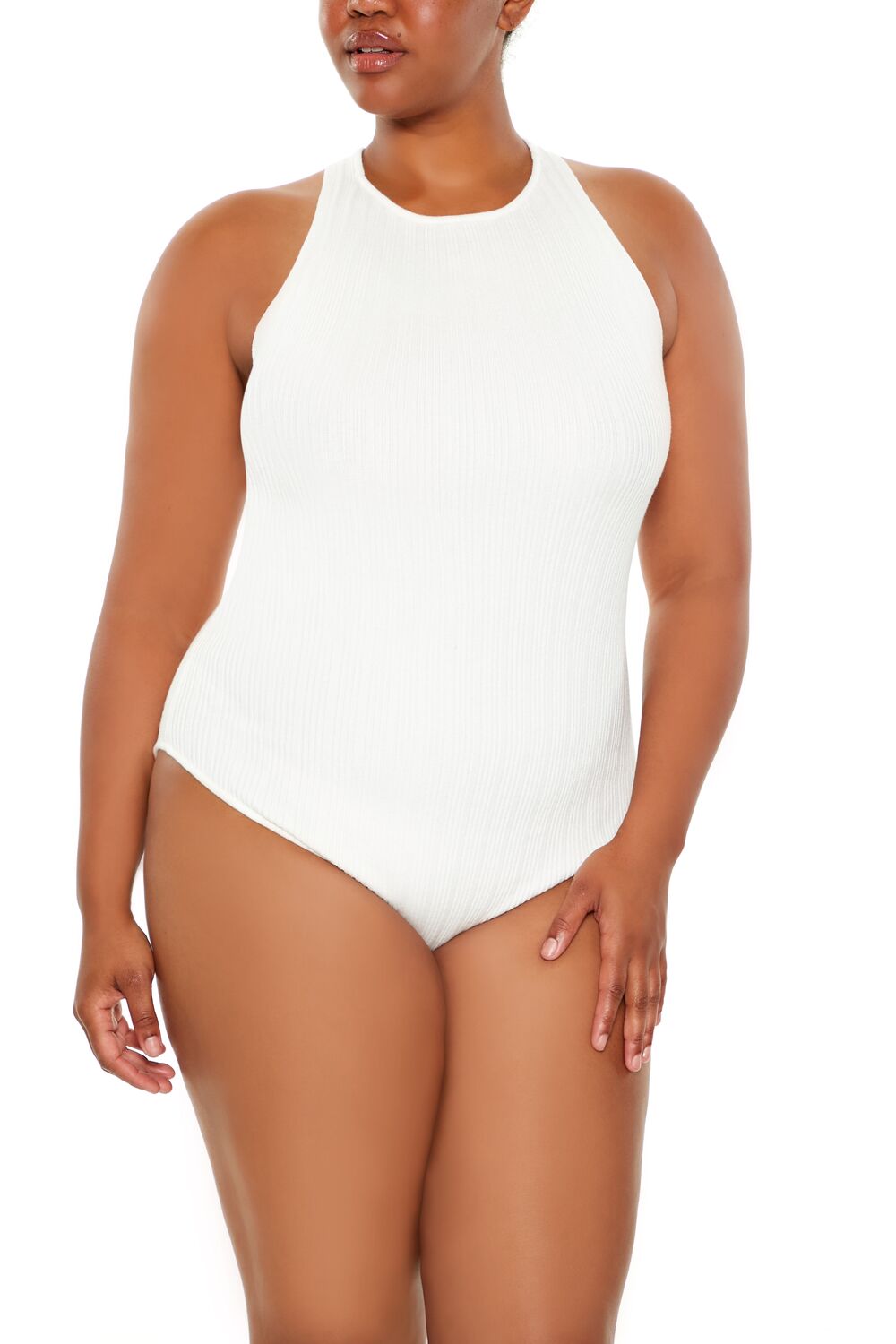 Plus Size Crisscross Sweater-Knit Bodysuit - Forever 21