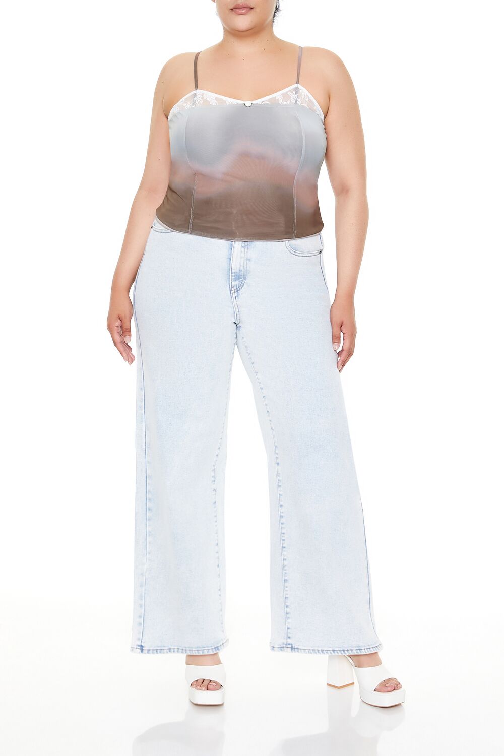 Plus Size Gradient Cropped Cami - Forever 21