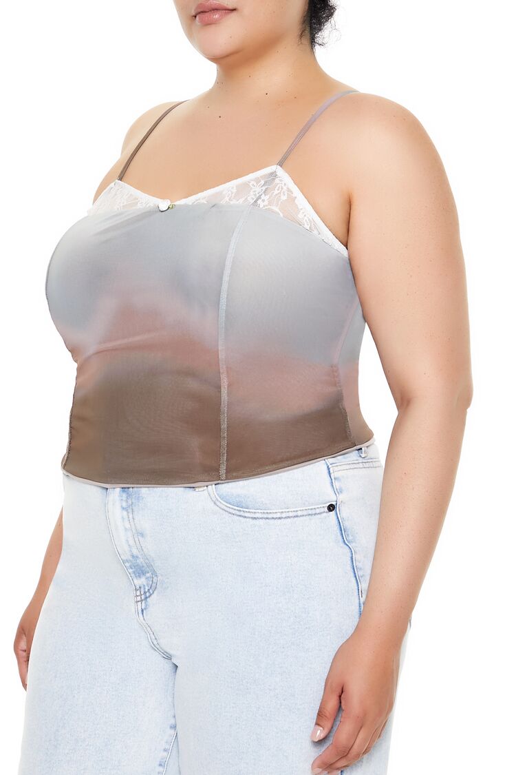 Plus Size Gradient Cropped Cami - Forever 21