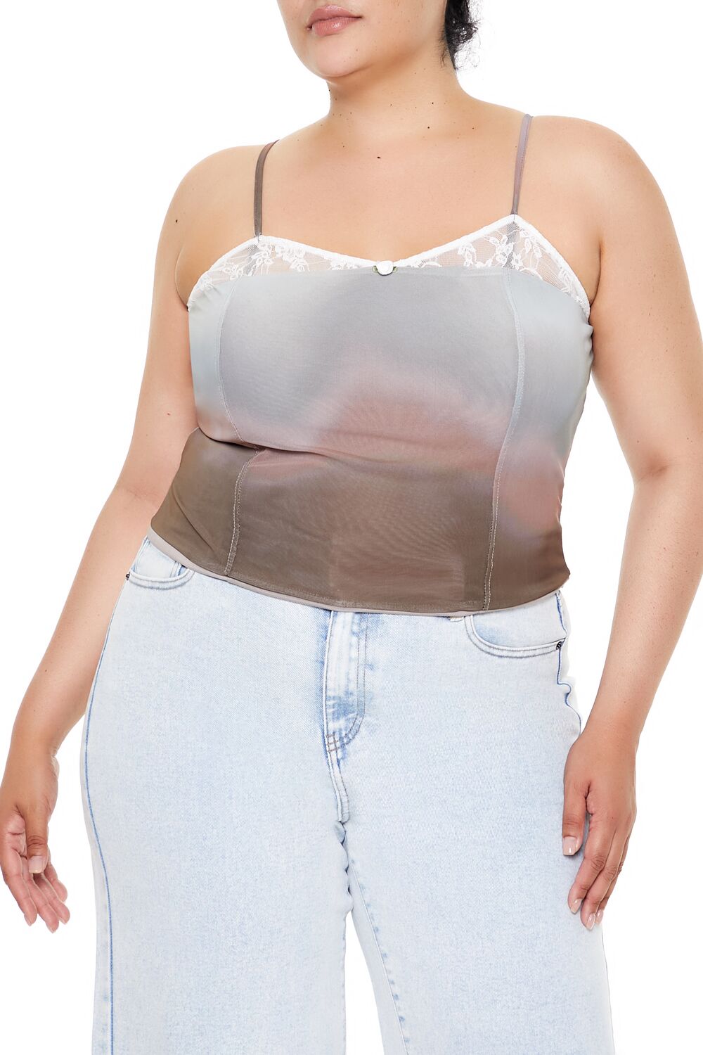 Plus Size Gradient Cropped Cami - Forever 21