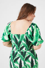 Plus Size Tropical Leaf Print Top - Forever 21