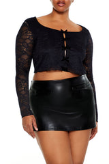 Plus Size Cutout Bow Crop Top - Forever 21