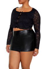 Plus Size Cutout Bow Crop Top - Forever 21