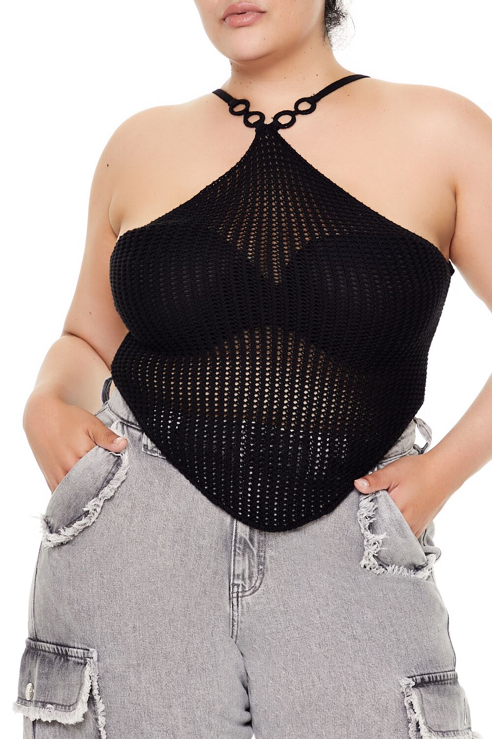 Plus Size O-Ring Sweater-Knit Cami - Forever 21