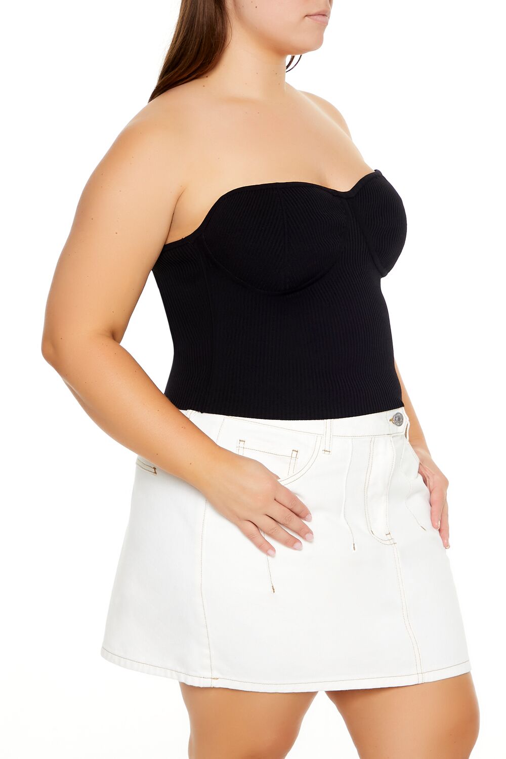 Plus Size Sweater-Knit Tube Top - Forever 21