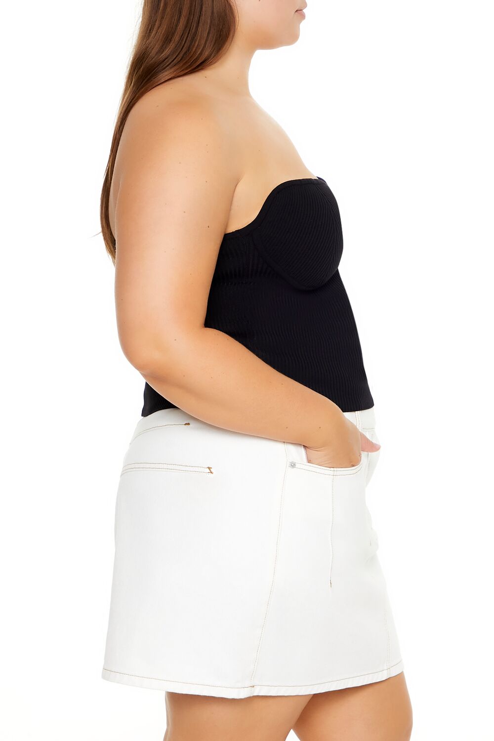 Plus Size Sweater-Knit Tube Top - Forever 21