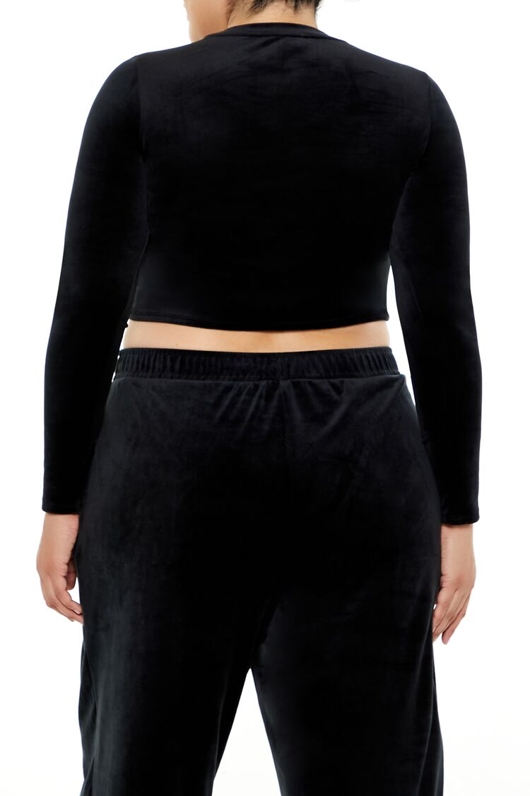 Plus Size Velour Crop Top - Forever 21