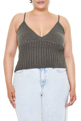 Plus Size Sweater-Knit Cami - Forever 21