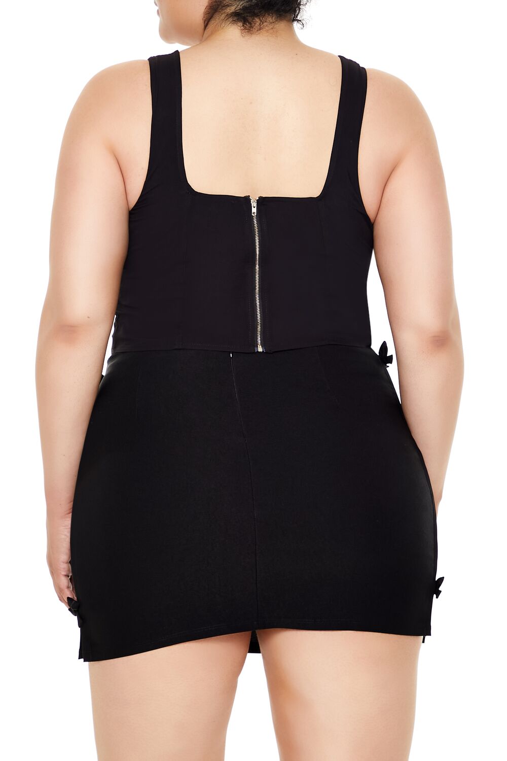 Plus Size Two-Tone Bow Crop Top - Forever 21