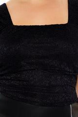 Plus Size Lace-Up Lace Top - Forever 21