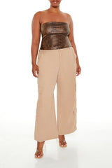 Plus Size Faux Leather Tube Top - Forever 21