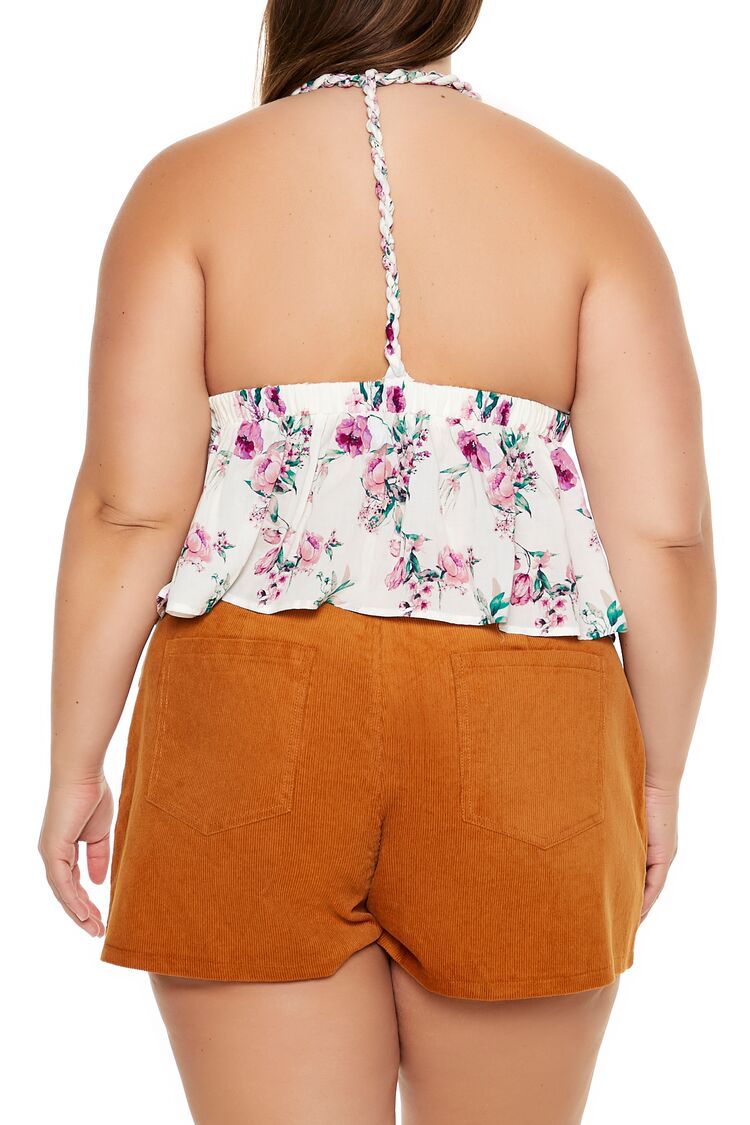 Plus Size Floral Print T-Back Cami - Forever 21