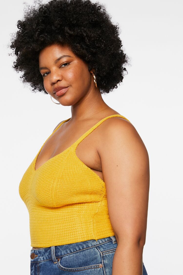 Plus Size Sweater-Knit Cropped Cami - Forever 21