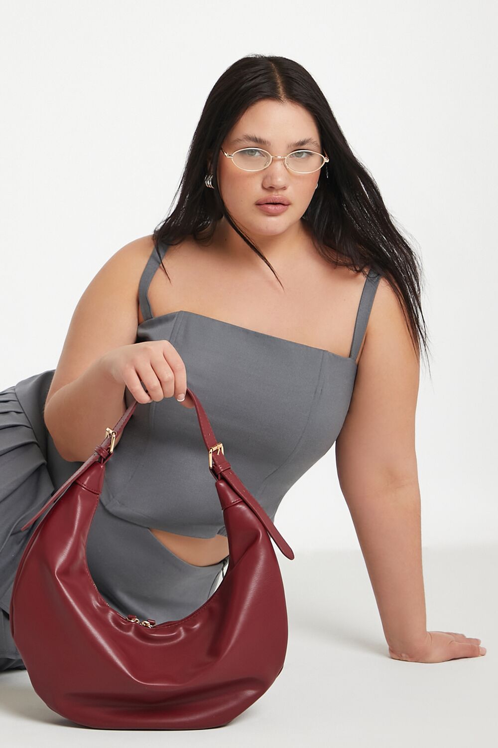 Plus Size Poplin Smocked Cami - Forever 21