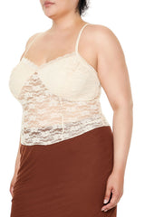 Plus Size Sheer Lace Cami - Forever 21