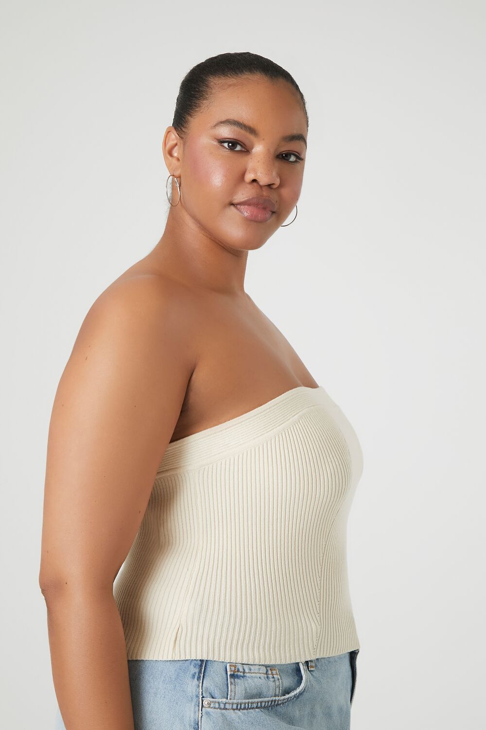 Plus Size Sweater-Knit Tube Top - Forever 21