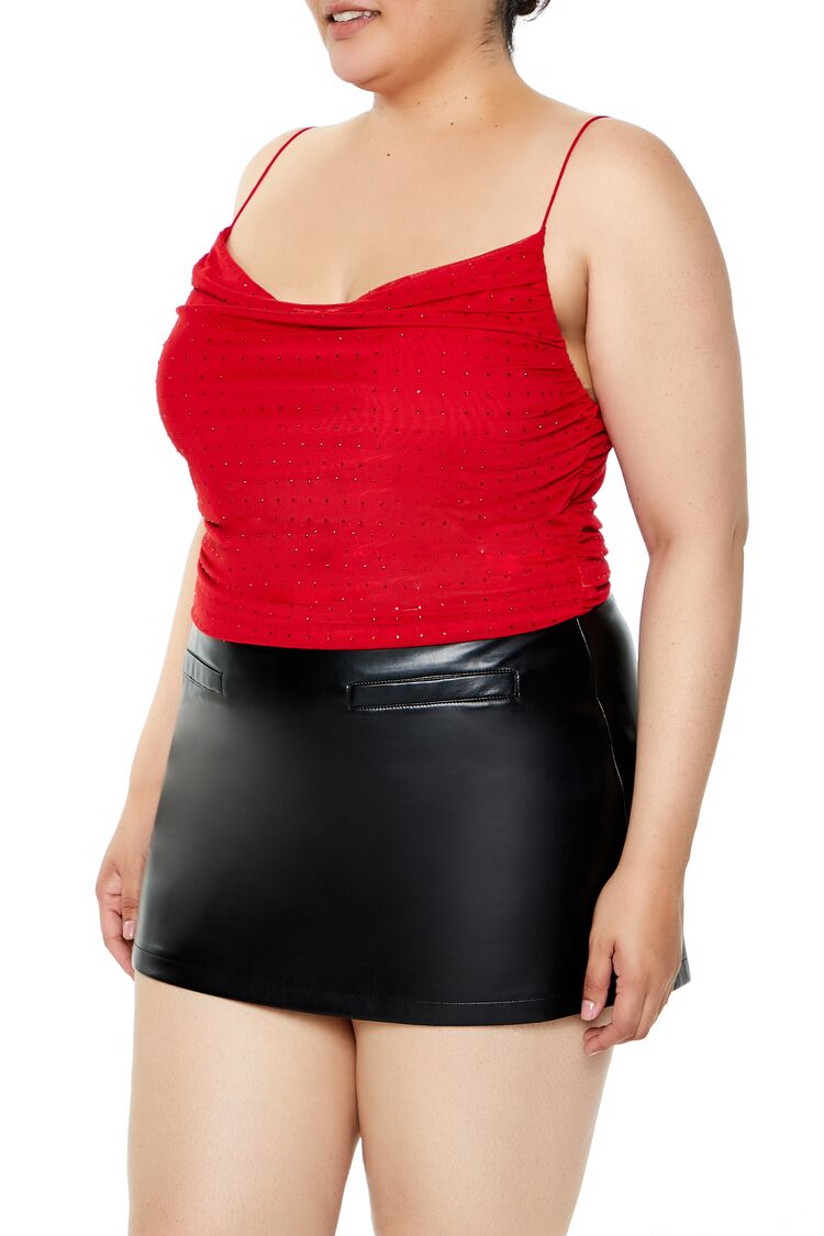 Plus Size Clip Dot Cowl Cami - Forever 21
