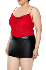 Plus Size Clip Dot Cowl Cami - Forever 21