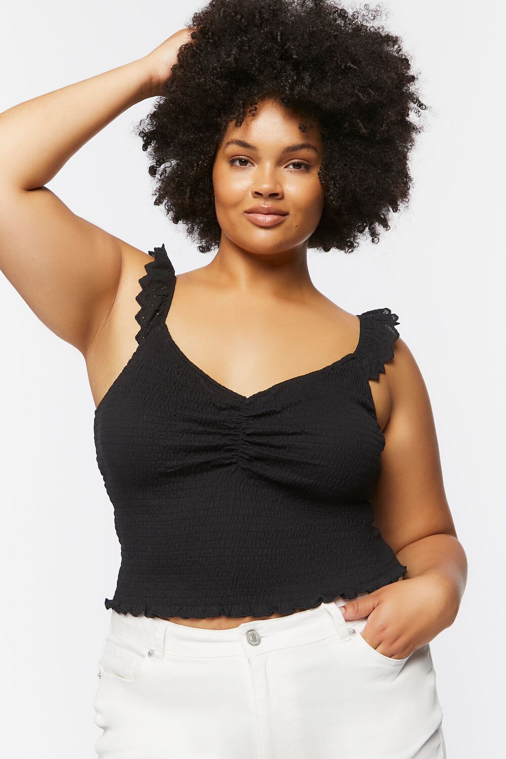 Plus Size Smocked Tank Top - Forever 21