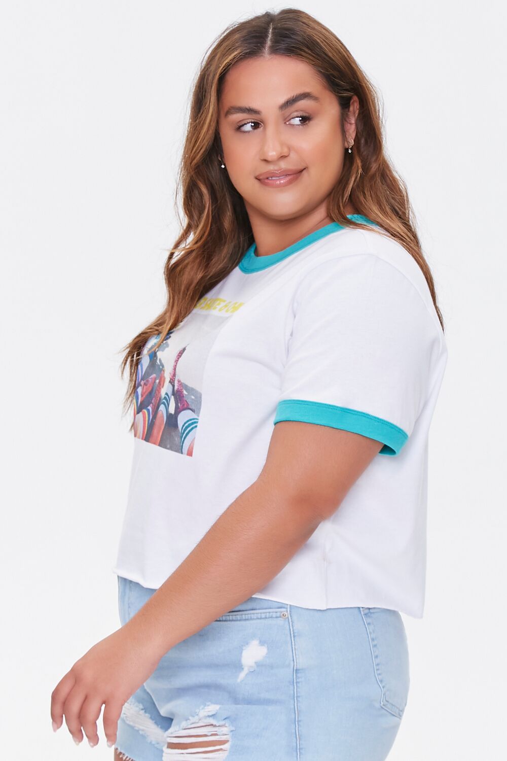 Plus Size Moxi Skates Ringer Tee - Forever 21