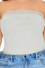 Plus Size Embroidered Bow Tube Top - Forever 21
