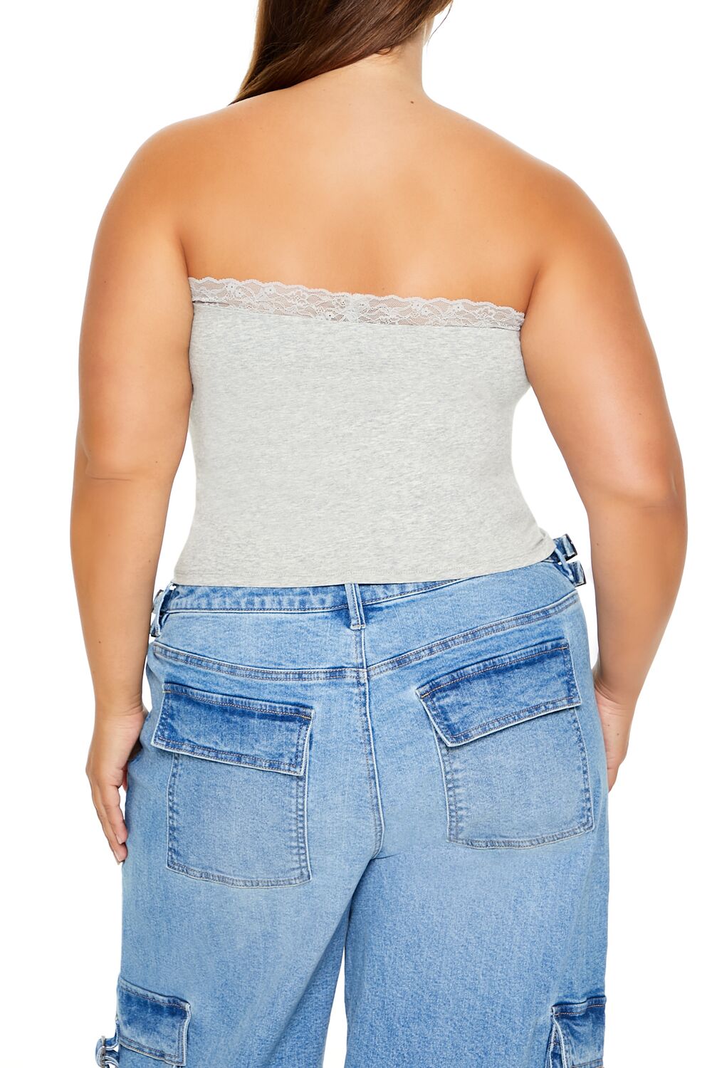 Plus Size Embroidered Bow Tube Top - Forever 21