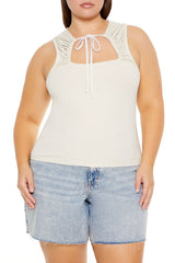 Plus Size Ruched Cutout Tank Top - Forever 21