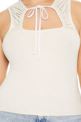 Plus Size Ruched Cutout Tank Top - Forever 21