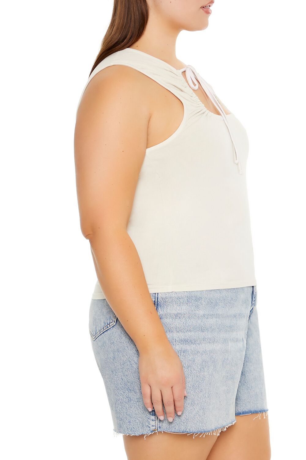 Plus Size Ruched Cutout Tank Top - Forever 21