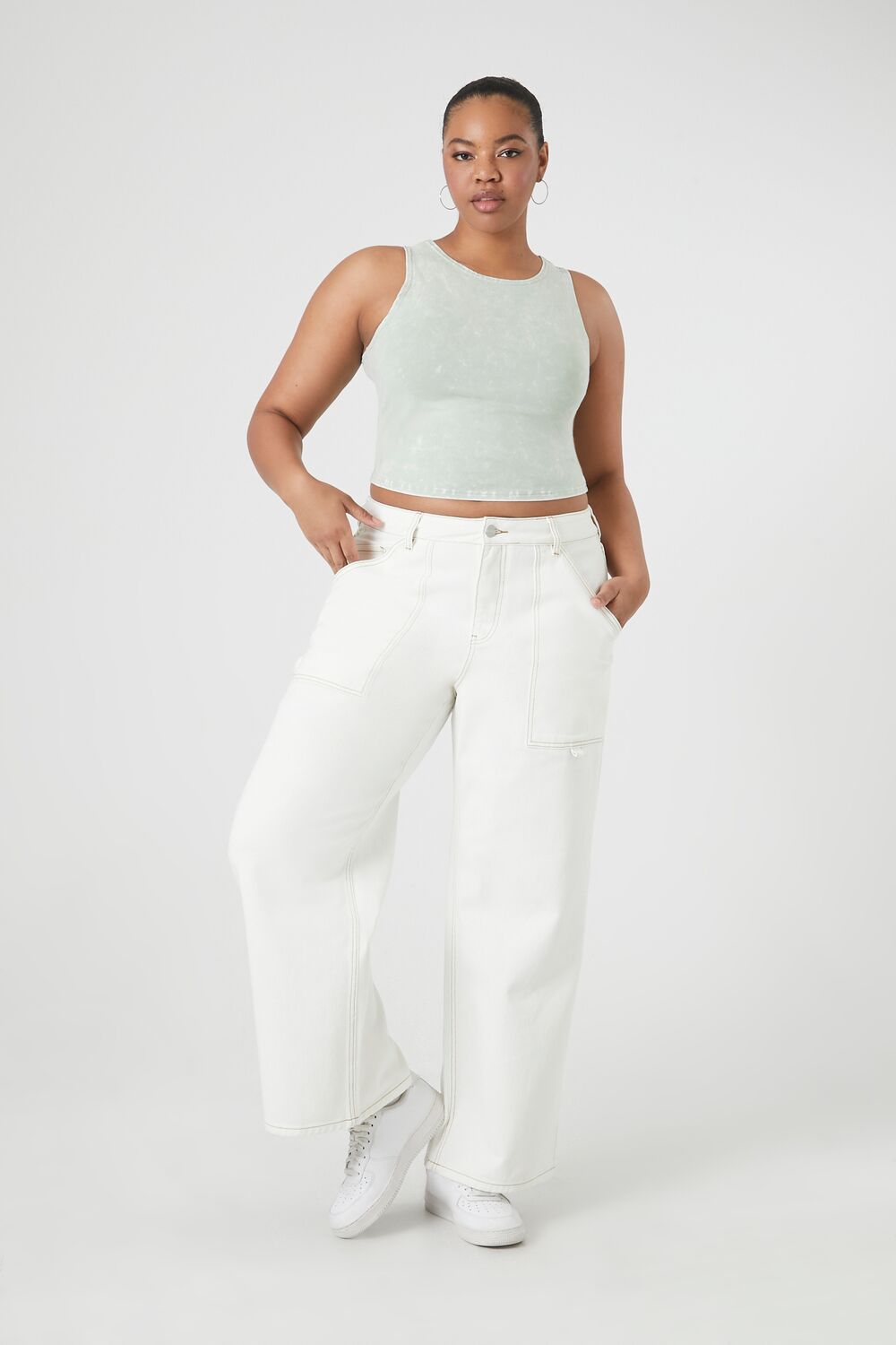 Plus Size Cropped Tank Top - Forever 21