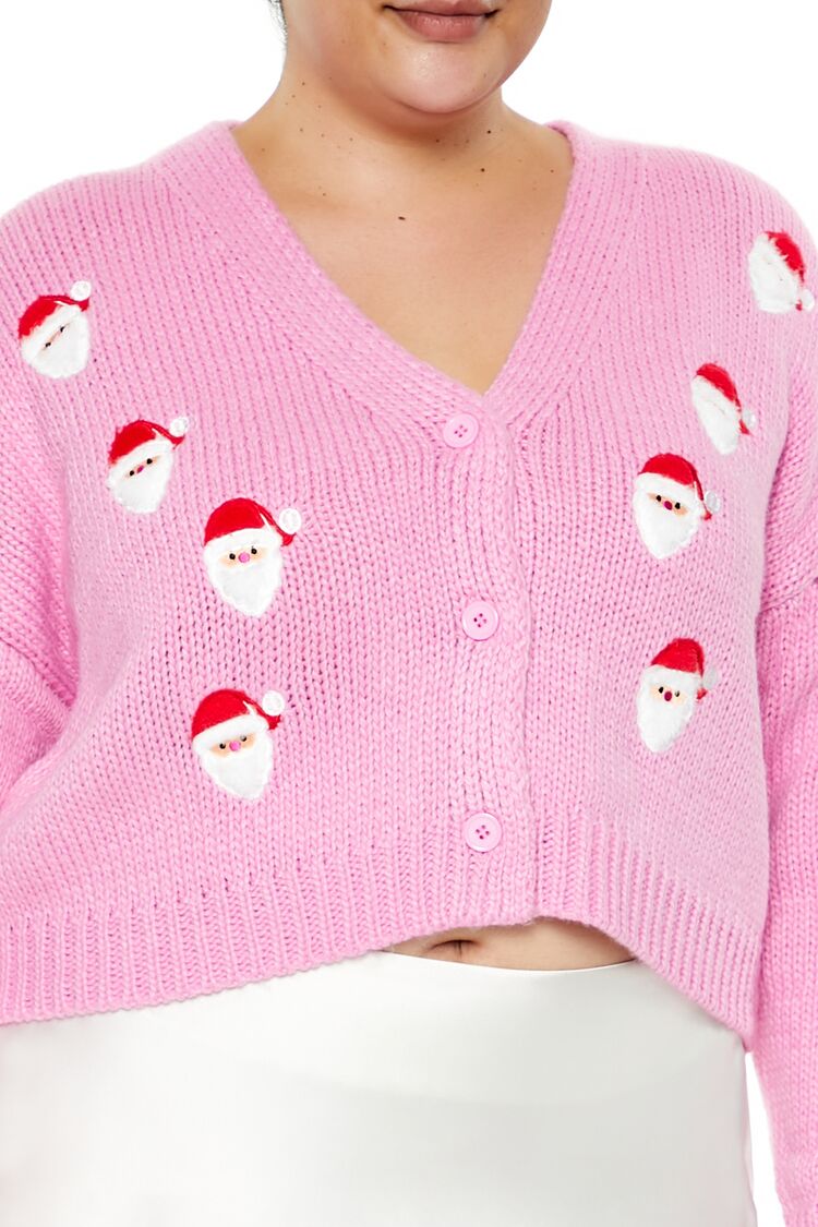 Plus Size Santa Cardigan Sweater - Forever 21