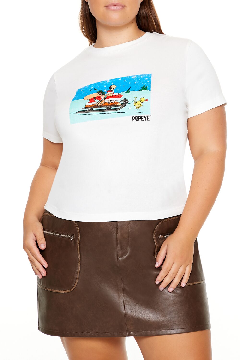 Plus Size Popeye Christmas Baby Tee - Forever 21