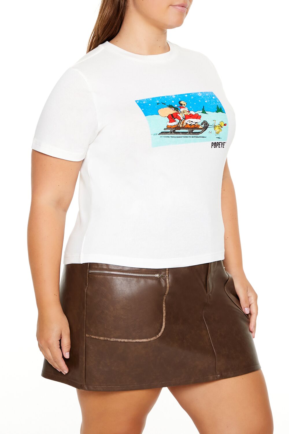 Plus Size Popeye Christmas Baby Tee - Forever 21
