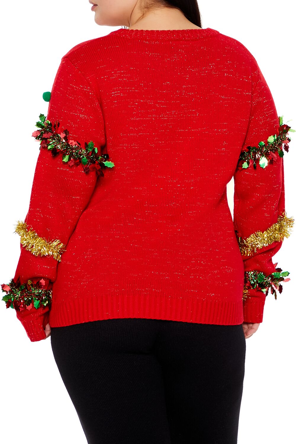 Plus Size Garland Pom Pom Sweater - Forever 21