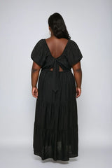 Plus Size Tiered Puff-Sleeve Maxi Dress - Forever 21