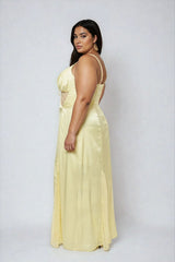 Plus Size Satin Lace Inset Maxi Dress - Forever 21