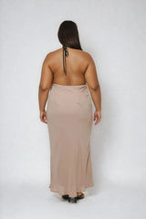 Plus Size Chiffon Halter Slip Maxi Dress - Forever 21